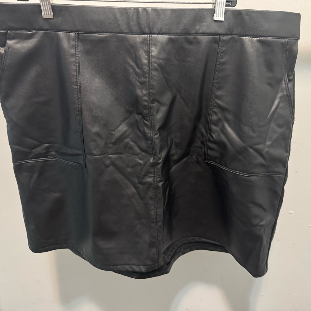 Maurices Black Faux Leather Skirt